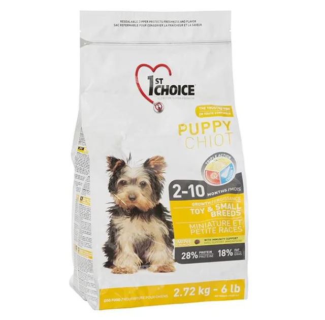 Сухий корм 1st Choice Puppy Toy & Small Chicken для цуценят міні та малих порід, з куркою, 2.72 кг