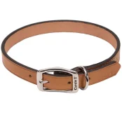 Шкіряний нашийник Coastal Circle T Leather Town для собак, бежевий, 2.5×60 см