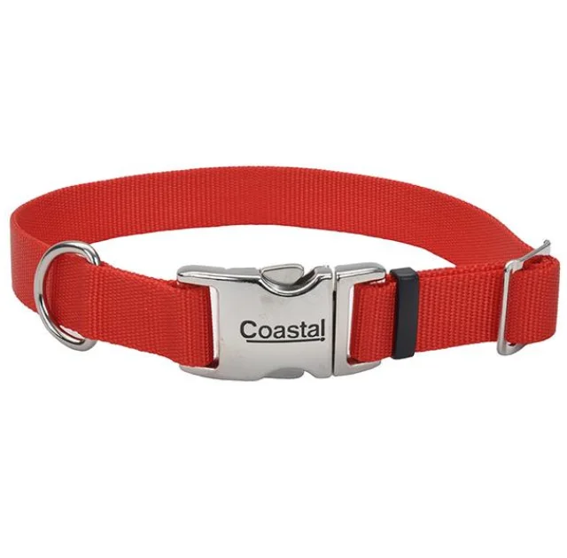 Нашийник Coastal Titan Buckle для собак, червоний, 2×30-45 см