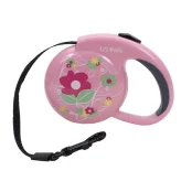 Рулетка-поводок Coastal Lit'l Pals Fashionable для собак весом до 7 кг, розовый, 3.6 м