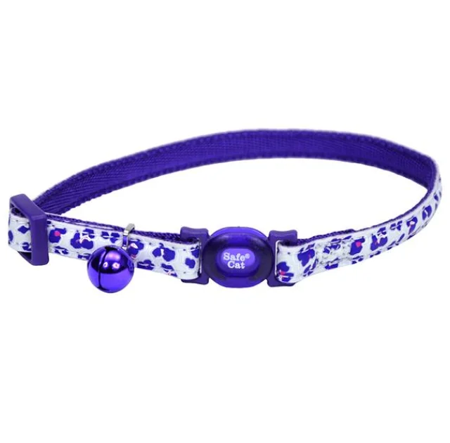 Безпечний нашийник Coastal Fashion Safe Cat Collar для котів, світловідбиваючий, фіолетовий, 1×20-30 см