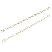 Ошейник-цепь Sprenger Long Link для собак, с широким звеном, 3 мм, полированная латунь, 66 см