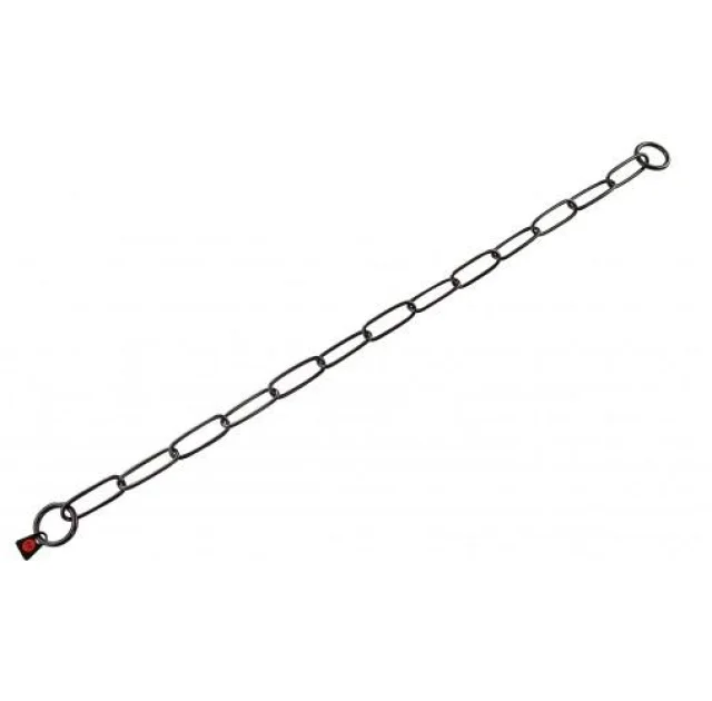 Нашийник-ланцюг Sprenger Long Link для собак, з широким ланкою, чорна сталь, 3 мм, 66 см