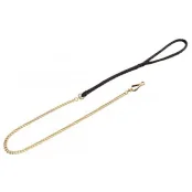 Повідець Sprenger для собак, з круглим ланкою, позолочена сталь, 3 мм, 80 см