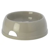 Миска Moderna ЭКО №4 для собак, пластик, светло-серая, 2450 мл, d-23 см