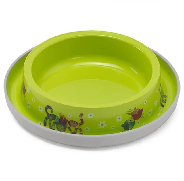 Миска Moderna Trendy Dinner Cat Friends Forever для кошек и собак, ярко-зеленая, 210 мл, d-15 см
