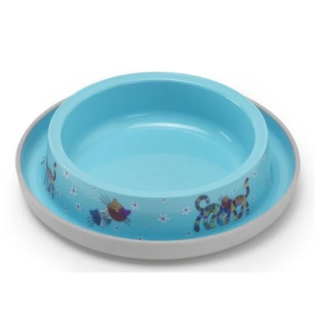Миска Moderna Trendy Dinner Cat Friends Forever для кошек и собак, ярко-голубая, 210 мл, d-15 см