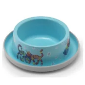 Миска Moderna Trendy Dinner №1 Friends Forever для кошек и собак, ярко-голубая, 350 мл, d-16 см