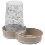 Автокормушка-поилка Moderna Tasty WildLife 2в1 для кошек и собак, пластик, светло-коричневая, 1.5 л