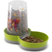 Автокормушка-автопоилка Moderna Tasty Friends Forever 2в1 для кошек и собак, пластик, ярко-зеленая, 1.5 л