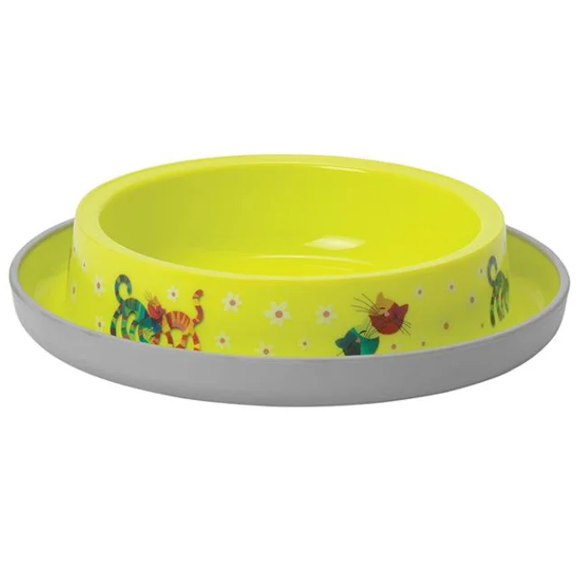 Миска Moderna Trendy Dinner Friends Forever для кошек, лимонная, 210 мл, d-15 см