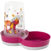 Автокормушка-автопоилка Moderna Tasty Friends Forever 2в1 для кошек и собак, пластик, ярко-розовая, 1.5 л