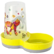 Автокормушка-автопоилка Moderna Tasty Friends Forever 2в1 для кошек и собак, пластик, лимонная, 1.5 л