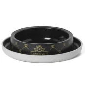 Миска Moderna Trendy Dinner Luxurious Pets для собак, пластик, черная, 350 мл, d-16 см