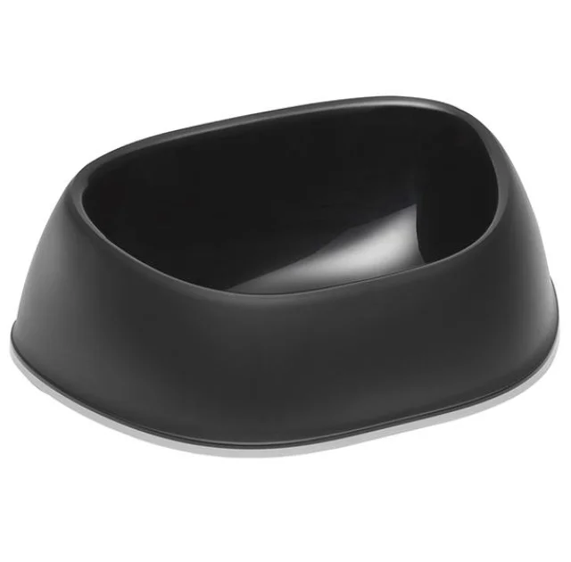 Миска Moderna Sensibowl для собак і котів, пластик, чорна, 200 мл, 19,8×15×4.9 см