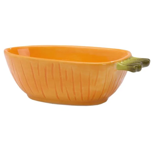 Керамическая миска Pet Pro Морковка для кроликов и морских свинок, 15×8×5 см