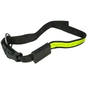 Нейлоновий нашийник Pet Pro з вогниками для собак, жовтий, 55-70 см×25 мм