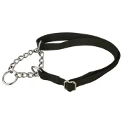 Нейлоновий нашийник-зашморг Pet Pro для собак, регульований, чорний, 35-50 см×20 мм