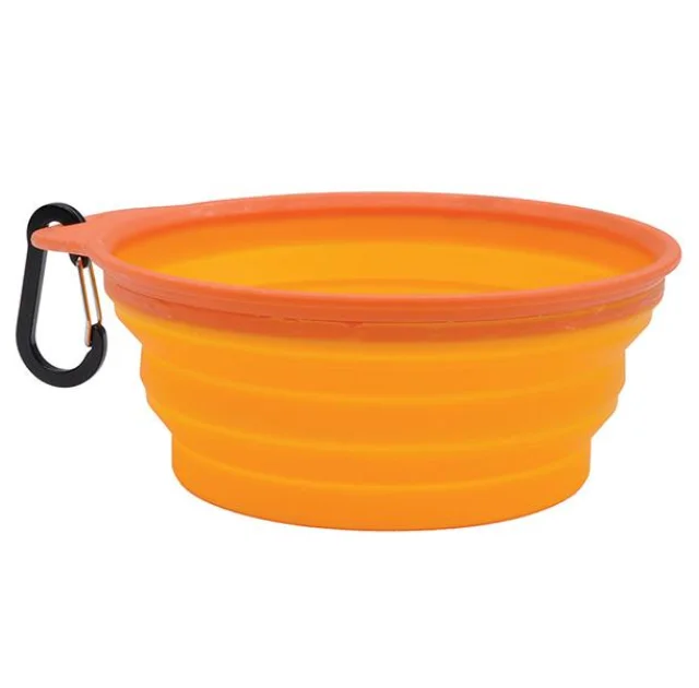 Складна миска Remington Collapsible Travel Bowl для собак і котів, з карабіном, силікон, 600 мл