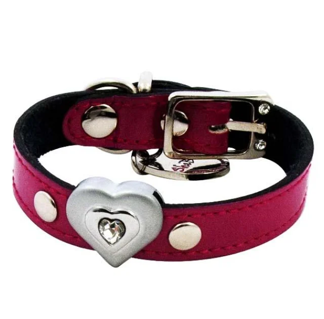 Нашийник Shiboo Heart-to-Heart Clear для собак, рожевий, 25 см/1.5 см