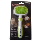 Силиконовая расческа AnimAll Groom, зеленая