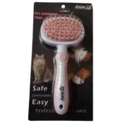 Силиконовая расческа AnimAll Groom, розовая