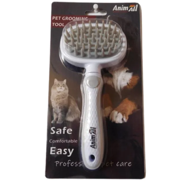Силиконовая расческа AnimAll Groom, серая