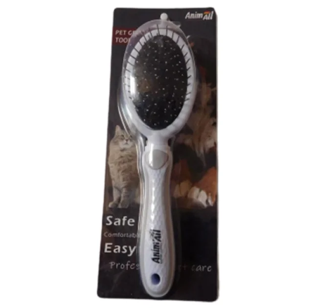 Расческа-щетка 2 в 1 AnimAll Groom, серая