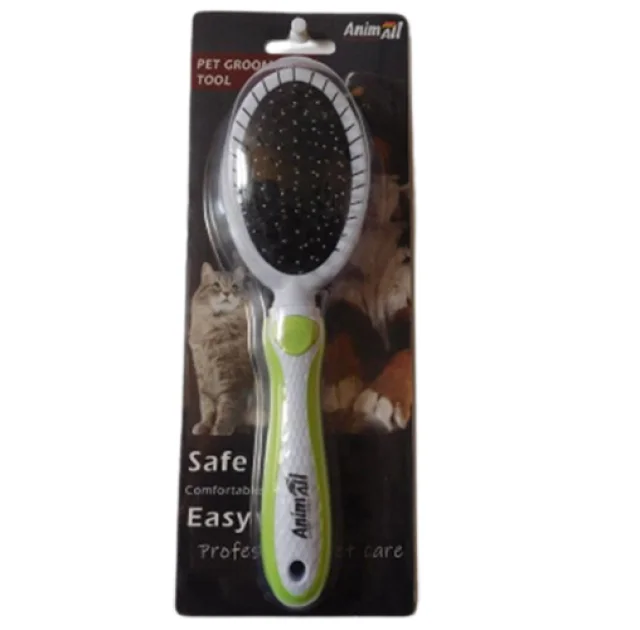 Расческа-щетка 2 в 1 AnimAll Groom, зеленая