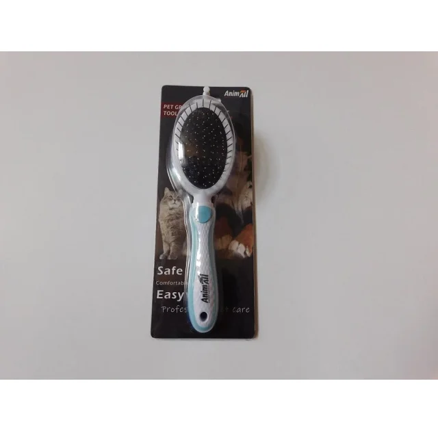 Расческа-щетка 2 в 1 AnimAll Groom, голубая