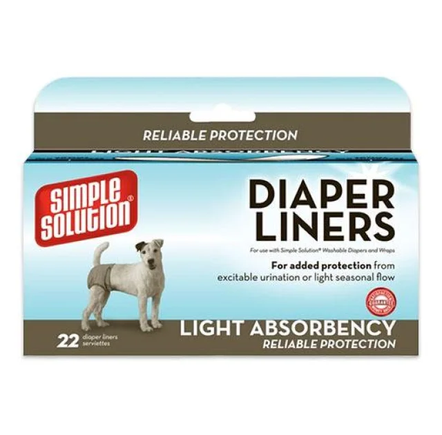 Гигиенические прокладки для животных Simple Solution Disposable Diaper Liners - Light Flow, 22 шт