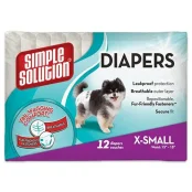 Гигиенические подгузники для животных Simple Solution Disposable Diapers X- Small, 12 шт