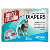 Гигиенические подгузники для животных Simple Solution Fashion Disposable Diapers Medium, 12 шт