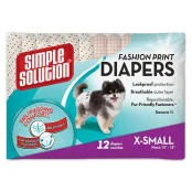 Гигиенические подгузники для животных Simple Solution Fashion Disposable Diapers X-Small, 12 шт