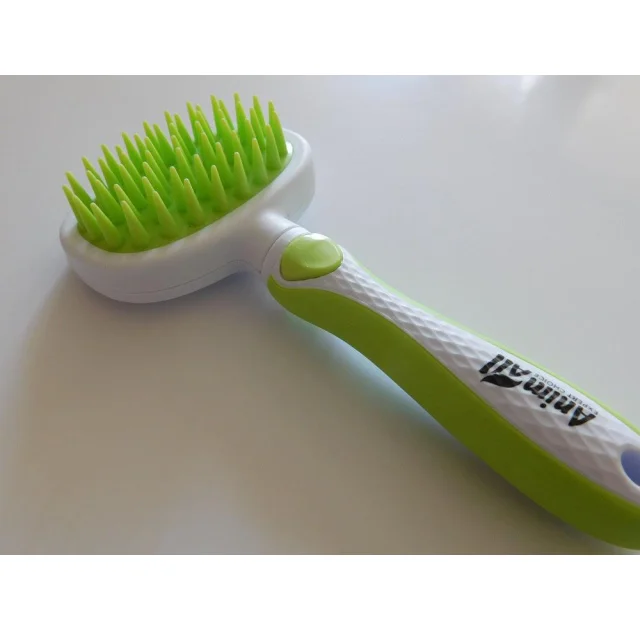 Силиконовая расческа AnimAll Groom, зеленая