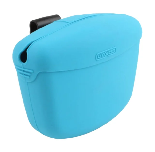 Контейнер для ласощів Dexas Pooch Pouch з кліпсою на пояс для тренувань, блакитний