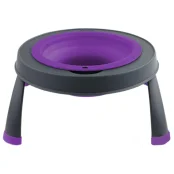 Миска Dexas Single Feeder на складной подставке для собак и кошек, фиолетовая, 960 мл