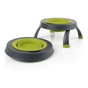 Миска Dexas Single Feeder на складной подставке для собак и кошек, зеленая, 360 мл