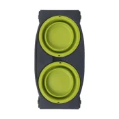 Миска Dexas Double Feeder с регулируемой высотой, для собак, зеленая, 960 мл