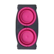Миска Dexas Double Feeder с регулируемой высотой, для собак, розовая, 960 мл