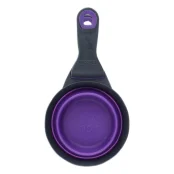 Мерный стакан Dexas KlipScoop на клипсе, для собак и кошек, фиолетовый, 240 мл