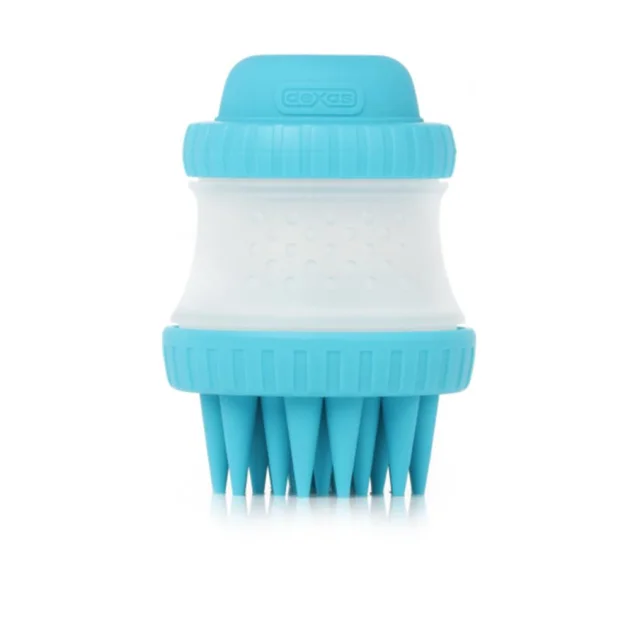 Щітка Dexas ScrubBuster для мийки собак, з резервуаром для шампуню, блакитна