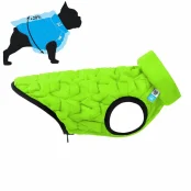Двостороння куртка AiryVest Uni M43 для собак, салатово-чорна