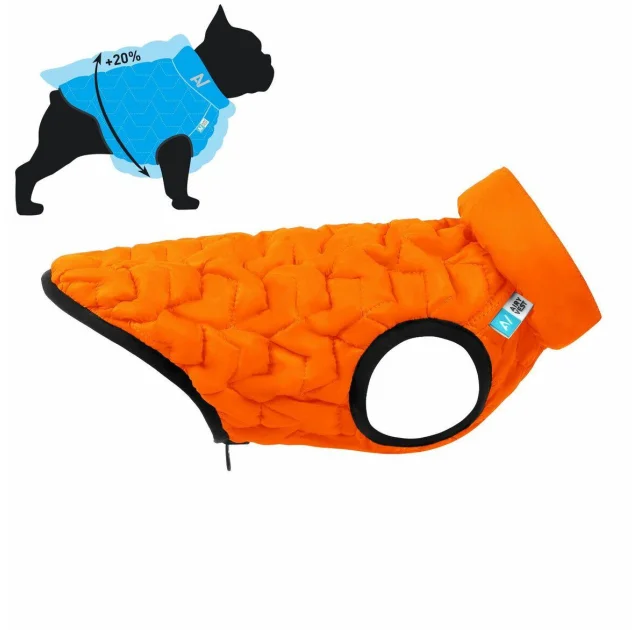 Двусторонняя куртка AiryVest Uni XS28 для собак, оранжево-черная