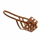 Намордник 665 №5 для кавказской овчарки, московской сторожевой, ньюфаундленд, мягкий, коричневый