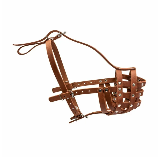 Намордник 642 для малых собак породы ротвейлер, твердый, коричневый