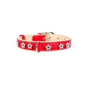 Нашийник Brilliance подвійний, з прикрасою Зірочка, ширина 25 мм, довжина 38-49 см, червоний