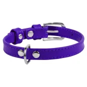 Ошейник Waudog Glamour без украшений, ширина 15 мм, длина 27-36 см, фиолетовый