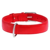 Ошейник Waudog Glamour без украшений, ширина 35 мм, длина 46-60 см, красный