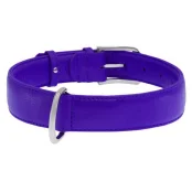 Ошейник Waudog Glamour без украшений, ширина 35 мм, длина 46-60 см, фиолетовый